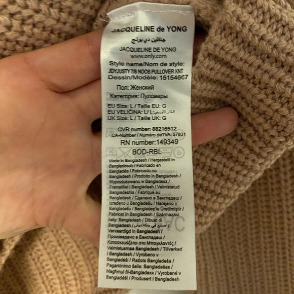 JACQUELINE de YONG Pale Pink Knit Sweater - Picture 4 of 5